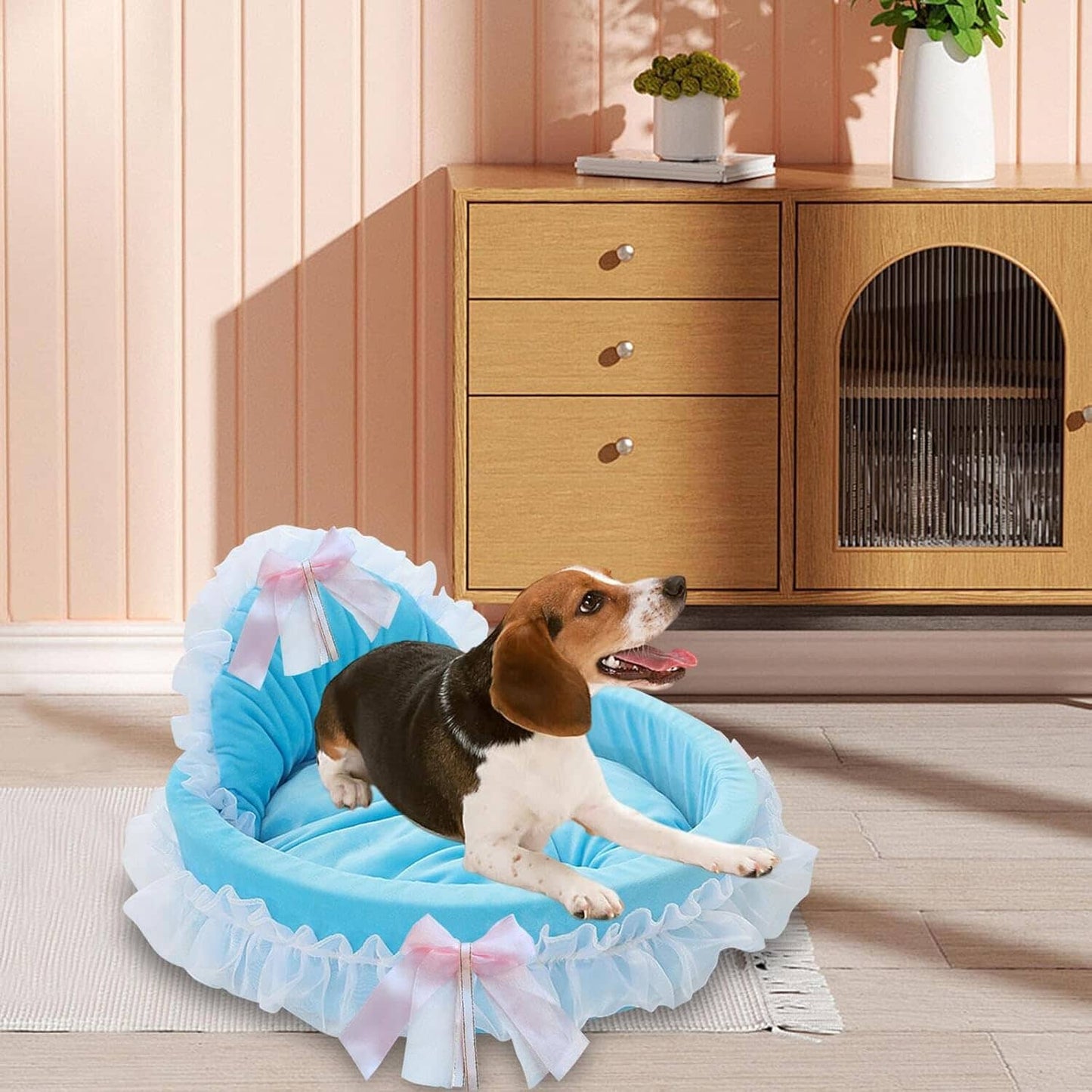 Lit Pour Chien - CuteLaceDogBed™ - Bleu - Paradis de Chien