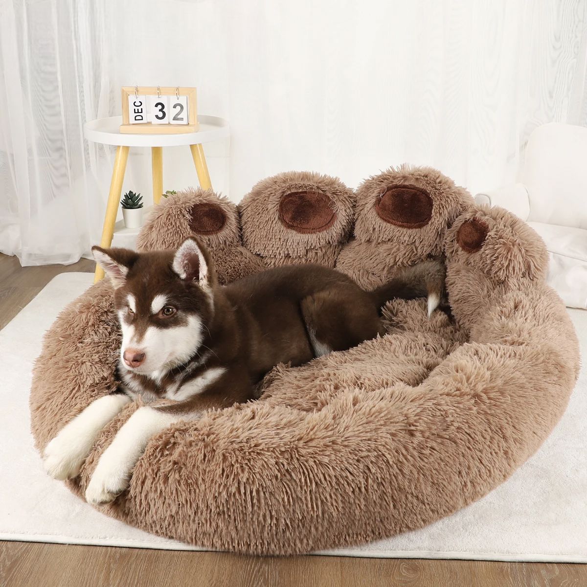 Lit pour Chien - FluffyDogBed™ - Café - Paradis de Chien