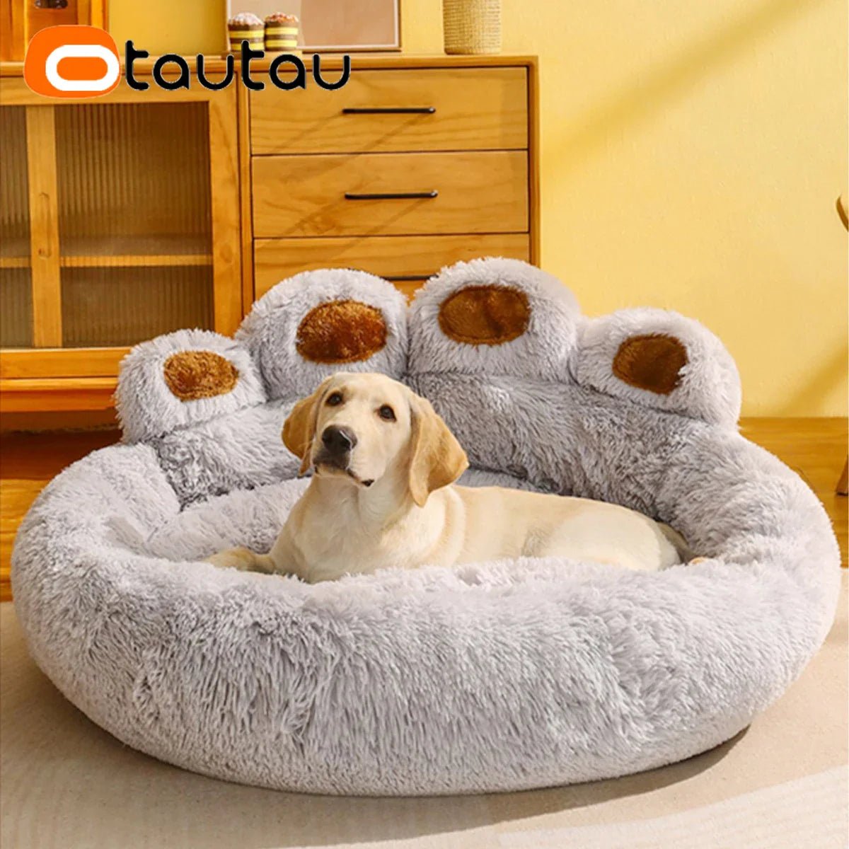 Lit pour Chien - FluffyDogBed™ - Gris - Paradis de Chien