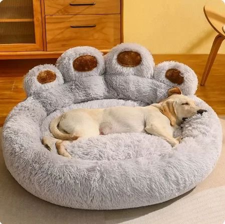 Lit pour Chien - FluffyDogBed™ - Gris - Paradis de Chien