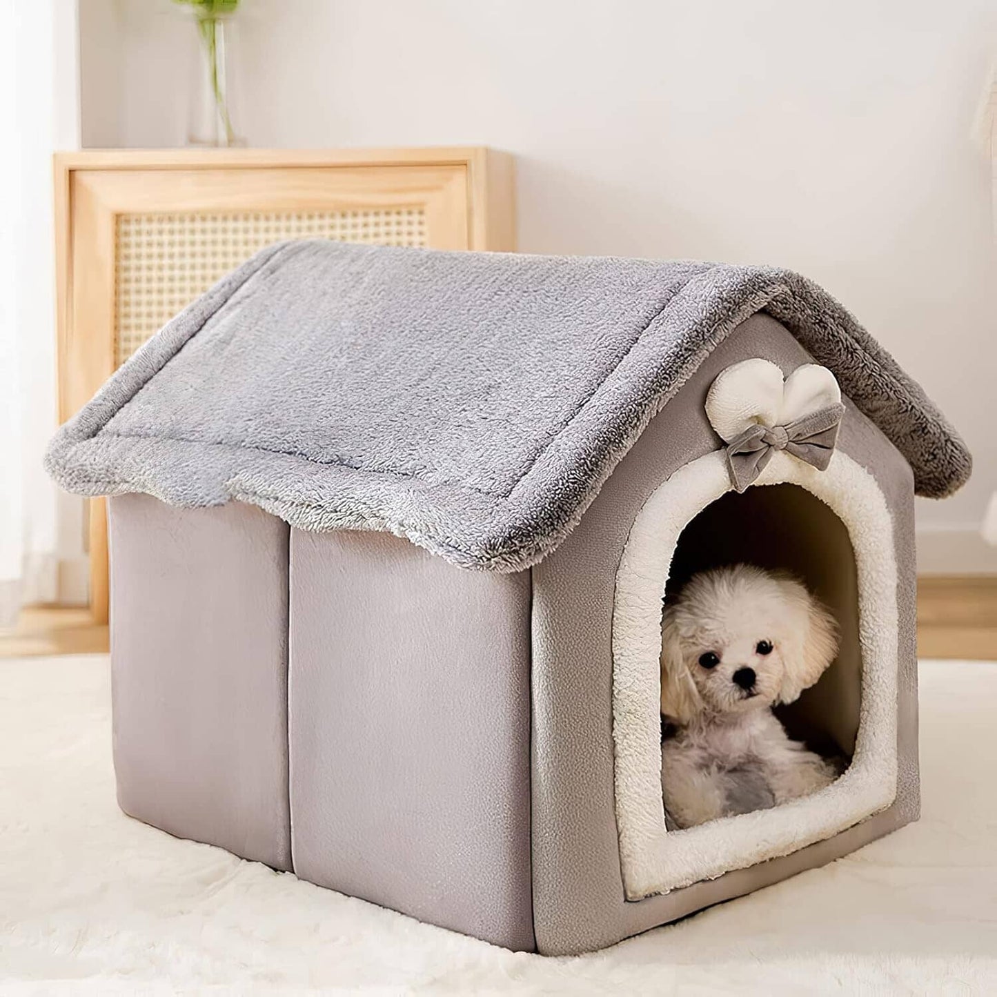 Niche Chien - ComfortableDogHouse™ - Gris Lapin - Paradis de Chien