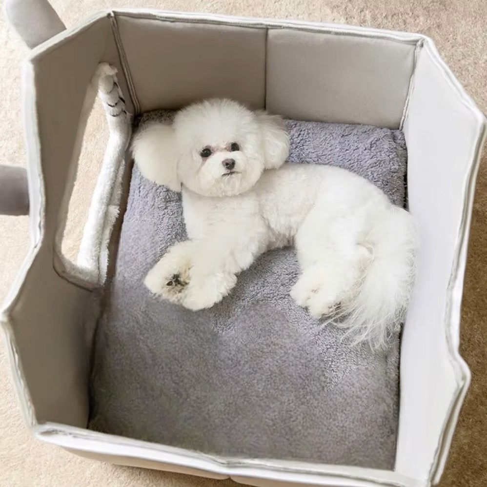 Niche Chien - ComfortableDogHouse™ - Gris Toiture Double - Paradis de Chien