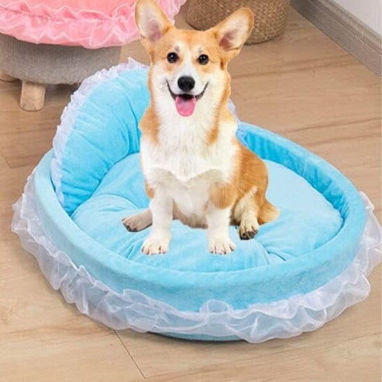 Lit Pour Chien - CuteLaceDogBed™ - Bleu - Paradis de Chien