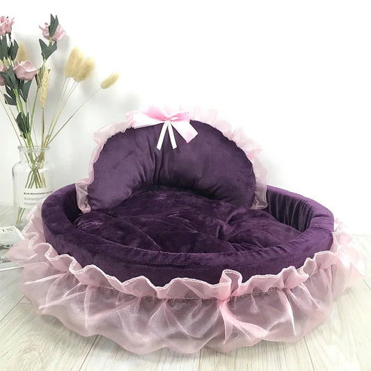Lit Pour Chien - CuteLaceDogBed™ - Violet - Paradis de Chien