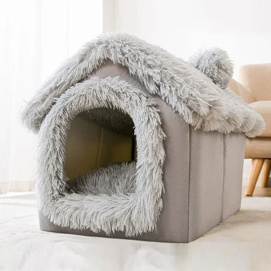 Niche Chien - ComfortableDogHouse™ - Gris Fourrure - Paradis de Chien