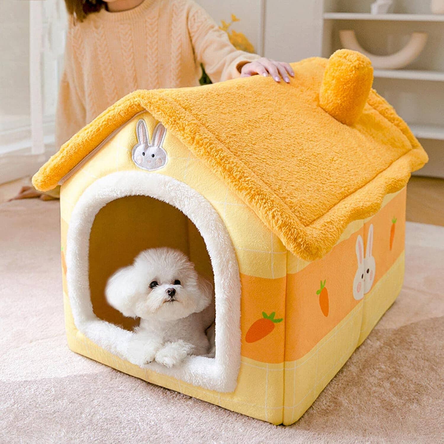 Niche Chien - ComfortableDogHouse™ - Orange Carotte - Paradis de Chien