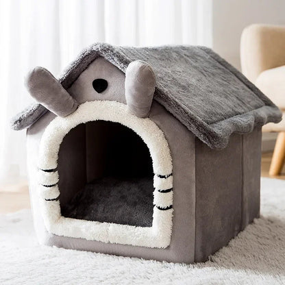 Niche Chien - ComfortableDogHouse™ - Toit simple gris - Paradis de Chien