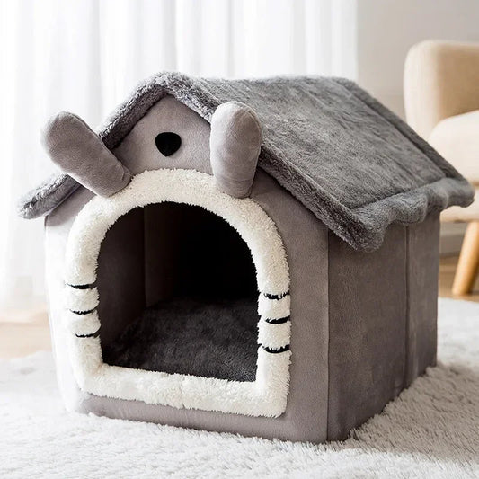 Niche Chien - ComfortableDogHouse™ - Toit simple gris - Paradis de Chien