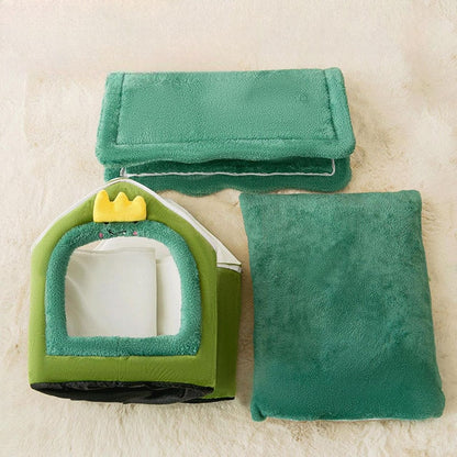 Niche Chien - ComfortableDogHouse™ - Vert Dinosaure - Paradis de Chien