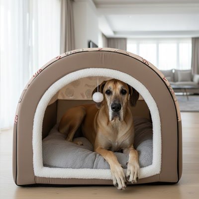 Niche pour Chien interieur | Élégance Confort - Paradis de Chien